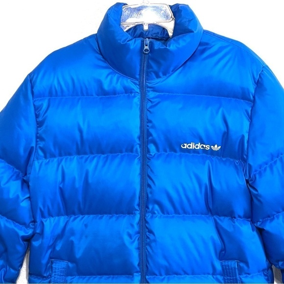 Adidas Original Classic Men Blue Puffer Ski Winter Jacket Size M - Picture 2 of 16